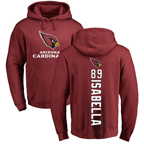 Arizona Cardinals Men Maroon Andy Isabella Backer NFL Football #89 Pullover Hoodie Sweatshirts